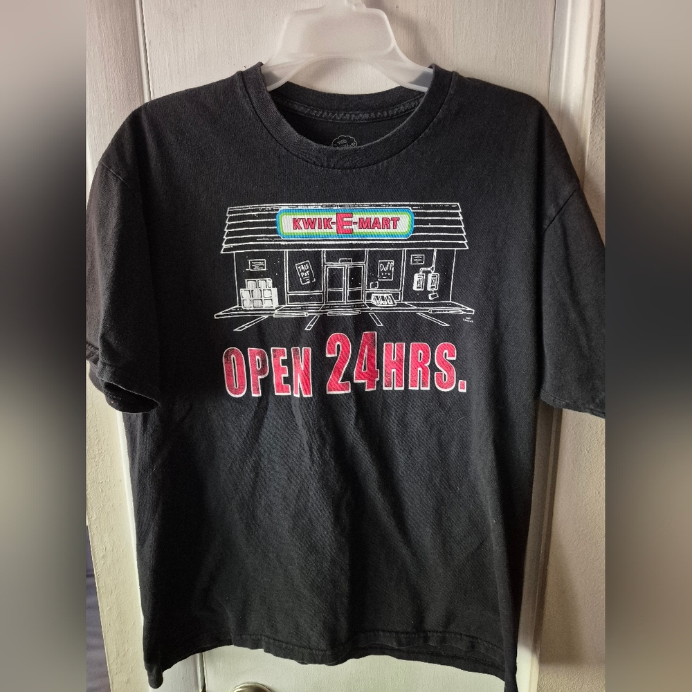 Black Kwik-E-Mart Kids T-Shirt The Simpsons Size L